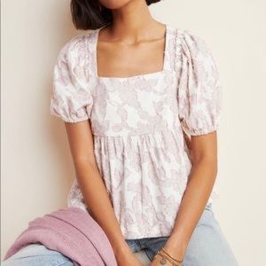 Anthropologie Maeve Batia Textured
Babydoll Top